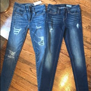 2 pairs of jeans of size 0